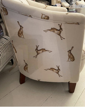 Fudge Hares English Linen Tub Chair Armchair