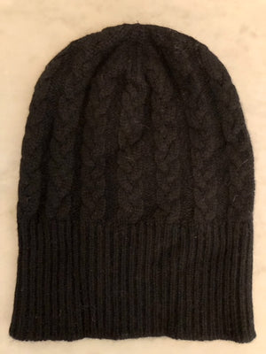 SCA 3-ply Beanies | Black Cable Knit