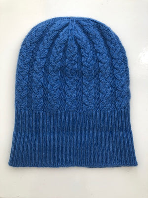 SCA 3-ply Beanies | Isfahan Blue Cable Knit
